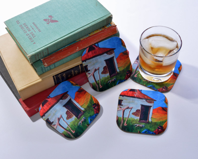 Man Sleeping on Haystack Coasters